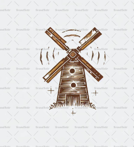 Rustikale Windmühle